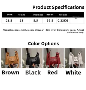 Tableau des tailles détaillé pour sac à main avec nœud, dimensions et matériau PU