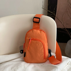 Fashion Waterproof Nylon Crossbody Chest Bag For Women Casual Street Style Lightweight Cycling Shoulder Bag Outdoor Pack