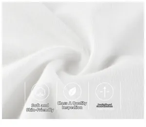 Macro du tissu en coton blanc doux et respirant conforme aux normes de classe A