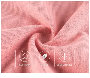 Close-up of pink long-sleeve T-shirt showing breathable, soft knit fabric texture
