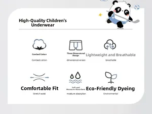 Détail du boxer enfant montrant le tissu respirant en coton et la ceinture élastique