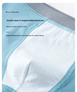 Détail du sous-vêtement garçon avec poche en U antibactérienne et tissu respirant