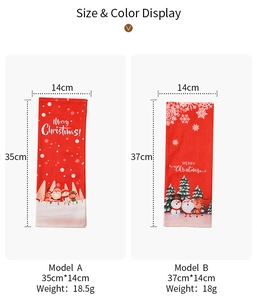 Christmas bottle bag specifications showing Santa and Snowman designs with measurements