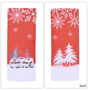 Kerst koelkast handgreep hoes met kabouters, sneeuwvlokken en bosboom ontwerp op de rug