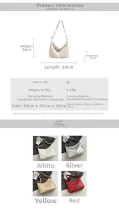 Detailed view of large tote bag dimensions 30x24x10cm showing PU leather texture and strap