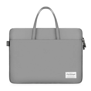 Sacoche grise pour ordinateur portable 14-15,6 pouces avec double fermeture éclair