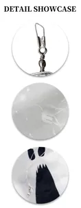Détails de la manche à air fantôme avec crochet métallique et tissu en maille