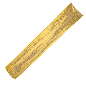Runner da tavolo natalizio con paillettes gialle e glitter per decorazioni festive in casa