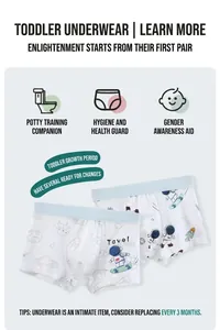 Close-up of boys' ice silk boxer briefs with breathable mesh and astronaut prints