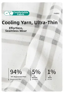 Detail of breathable ice silk mesh fabric with 94% regenerated fiber for boys boxers