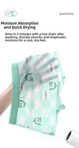 Quick-dry breathable mesh boys boxer briefs with cartoon dragon pattern and airflow test