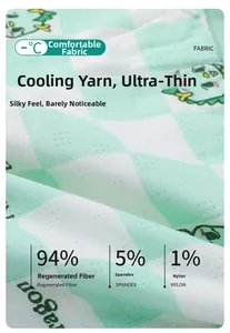Close-up of breathable mesh fabric on boys' underwear with cartoon dragon and cooling texture