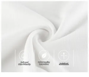 Détail du tissu en coton blanc doux de classe A avec une texture respirante