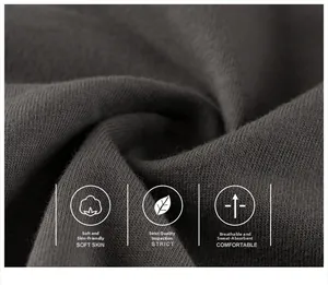 Close-up of soft dark grey knitted cotton fabric with breathable A-level quality texture