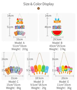 Tableau des tailles détaillé montrant les dimensions et le poids des décors muraux
