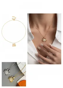 Détails du pendentif crabe serti de zircons brillants disponible en finitions or et argent