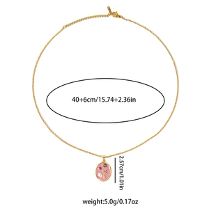 Detailed size specifications of the vintage floral pendant necklace with baroque pearl