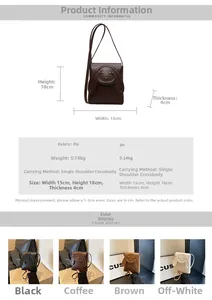 Size guide for cute bunny PU crossbody bag with 18cm height and 15cm width dimensions