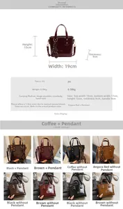 Detailed size specifications for the mini bucket bag showing height and width dimensions