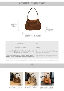 Size chart and technical specifications for the quilted chain shoulder bag dimensions