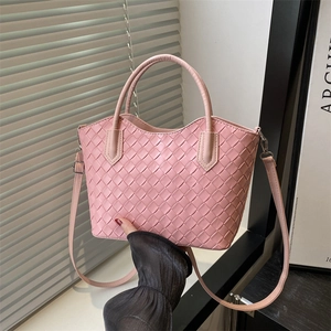 Grand Sac Tressé pour Femmes 2025 Nouveau Rétro Grande Capacité Sac à Bandoulière en Cuir PU Sac à Main Minimaliste