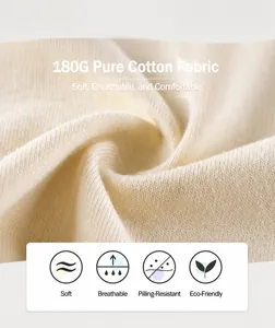 Detailed close-up of premium 180G combed cotton fabric texture for long sleeve t-shirt