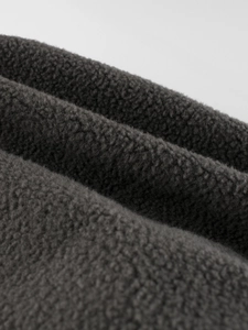 Tejido de forro polar gris oscuro para sudaderas de niños con textura suave y cálida