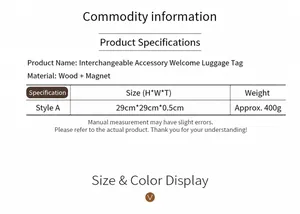 Size chart for Rudolph round door sign showing 29cm dimensions and wood material specs