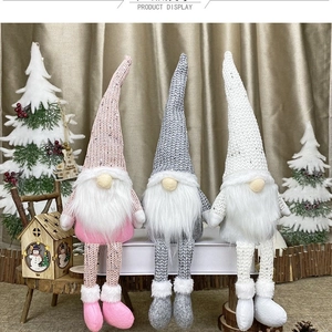 Nordischer Weihnachtswichtel Plüschpuppe Mit Paillettenmütze Und Langen Hängebeinen Für Feiertage Zuhause Schaufenster Deko Geschenk