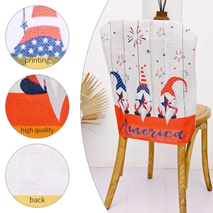 Coprisedia Giorno dell'Indipendenza con gnomi patriottici e colori bandiera USA