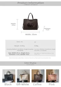Detailed technical specifications and dimensions of the large retro printed tote bag