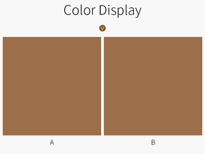 Détail des options de couleur A et B pour le chemin de table de Noël doré en marron