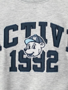 Sweat en polaire pour enfants avec broderie Active 1992 et détail d'ours mignon