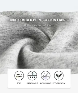 Vista macro dettagliata del tessuto in cotone pettinato 180G traspirante per bambini