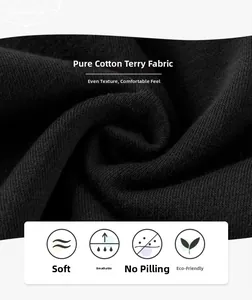 Detail of premium black loopback cotton fabric showing breathable and soft texture