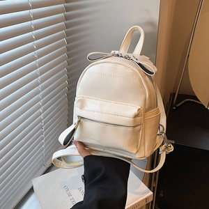 Mini Sac à Dos de Mode pour Femmes en Cuir PU Brillant Petit Sac à Dos pour Femme Décontracté Voyage Streetwear Sac