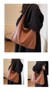 Detailaufnahme der braunen Litschikorn-Textur und der weichen Hobo-Taschen-Silhouette