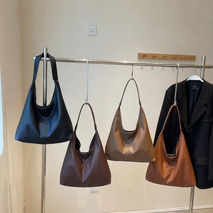 Damen Hobo-Taschen aus Leder mit Litschi-Muster in vier vielseitigen Farben für den Alltag