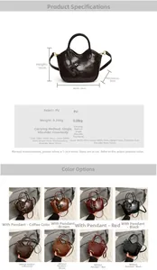 Detailed size chart for oil wax leather tote showing dimensions and strap length info