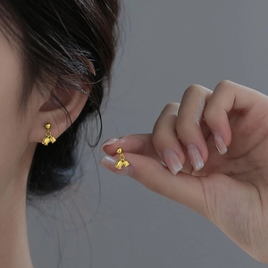 Lily Of The Valley Stud Earrings With 925 Sterling Silver Earring Post Copper Flower Dainty Screw Back Jewelry For Women