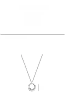Vue détaillée du collier en argent S925 à double cercle avec pendentif de 9MM de diamètre