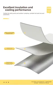 Drielaagse isolatie: Oxford-stof, parelkatoen en voering van reliëf aluminiumfolie