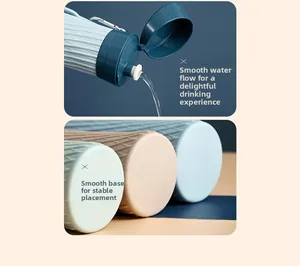 Detail of collapsable water bottle with anti-slip texture and smooth water outlet