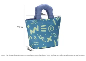 Detailed size specifications for large capacity 304 stainless steel thermal lunch bag