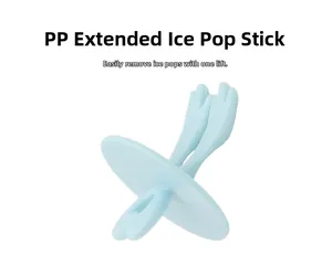 Détail de bâtons de glace en PP bleu clair avec protection anti-goutte pour moules