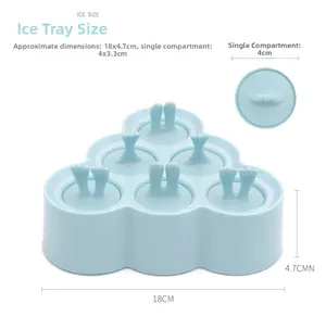 Dimensions du moule à glace en silicone bleu 18x4,7 cm avec poignées pattes d'animaux