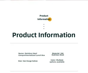 Detaillierte Produktspezifikationen für 304 Edelstahl-Bento-Box mit mehreren Fächern