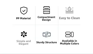 Detail icons showing PP material, grid design and easy cleaning features for ice mold