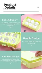 Detail view of cartoon silicone popsicle mold with rabbit and cat paw shapes and dust lid