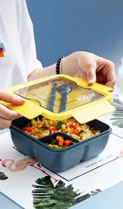 Dettaglio della scatola bento giapponese da 1100ml con scomparti e maniglia pratica